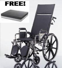 Medline Excel Reclining Wheelchair - 18"