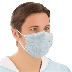 CURAD BioMask(TM) Universal Standard Antiviral Flat Mask with pleats and ear loops