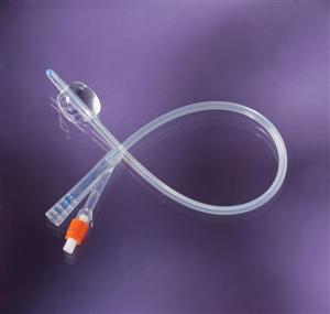 100% Silicone Foley Catheter, 12FR w/ 10ml Balloon (case of 10)