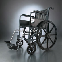 Excel 1000 Wheelchair - 18" x 16" with Desk Arms and Elevating Legrests