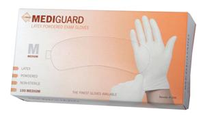 MediGuard Latex Gloves - Powdered, Large