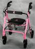 Rollator / Four Wheel Pink Breast Cancer Awareness Walker by Medline