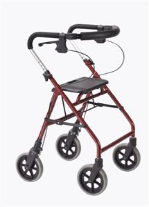 Drive Medical Feather-Lite Aluminum Rollator (Red)
