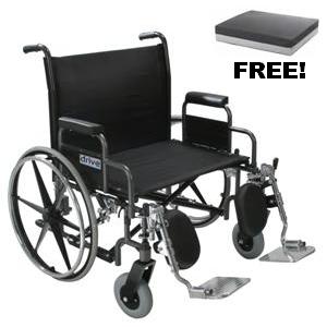 Drive Medical Sentra Heavy Duty Wheelchair - 22" with Desk Arms