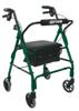 Drive Medical Deluxe Aluminum Rollator with Padded Seat (Green)