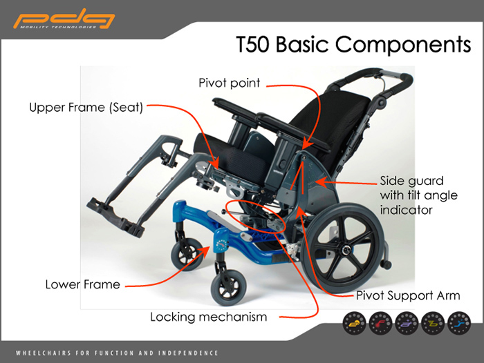 PDG FUZE T50 Tilt-in-Space Wheelchair