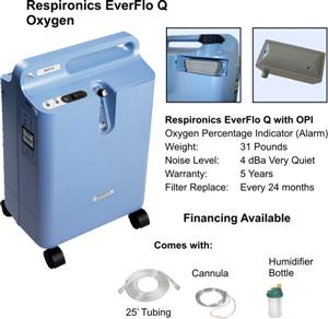 EverFlo Oxygen Concentrator Bundle with OPI - 5 LPM